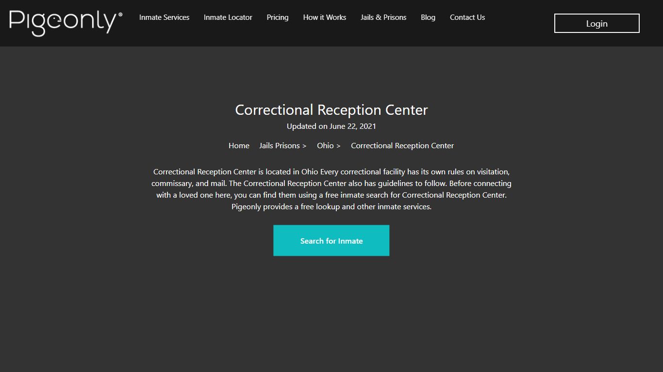 Correctional Reception Center Inmate Search | Ohio