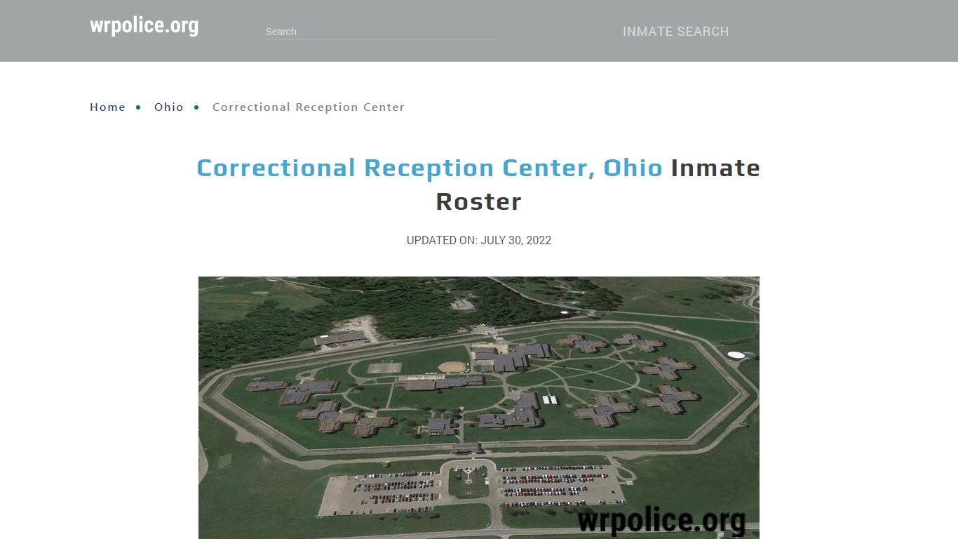 Correctional Reception Center, Ohio - Inmate Locator